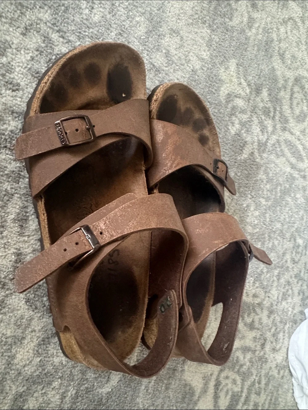 Birkenstock Brown Double-Strap Buckle Sandals